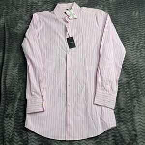 Studio Button Down Shirt Mens Small Pink Stripes NWT
